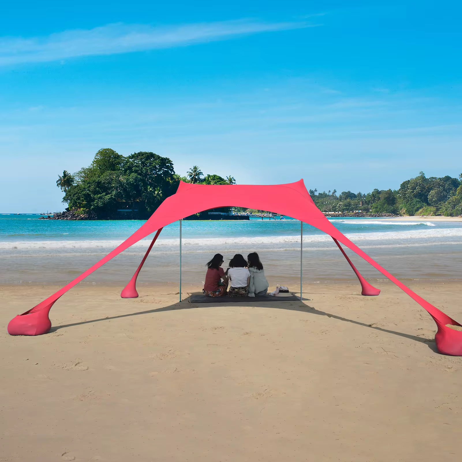 Ombrellone gazebo da spiaggia e campeggio portatile