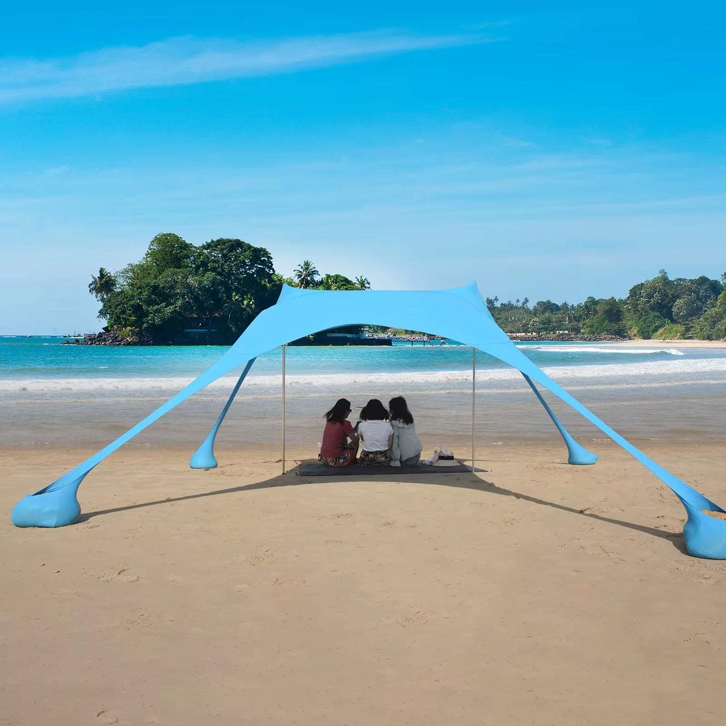 Ombrellone gazebo da spiaggia e campeggio portatile