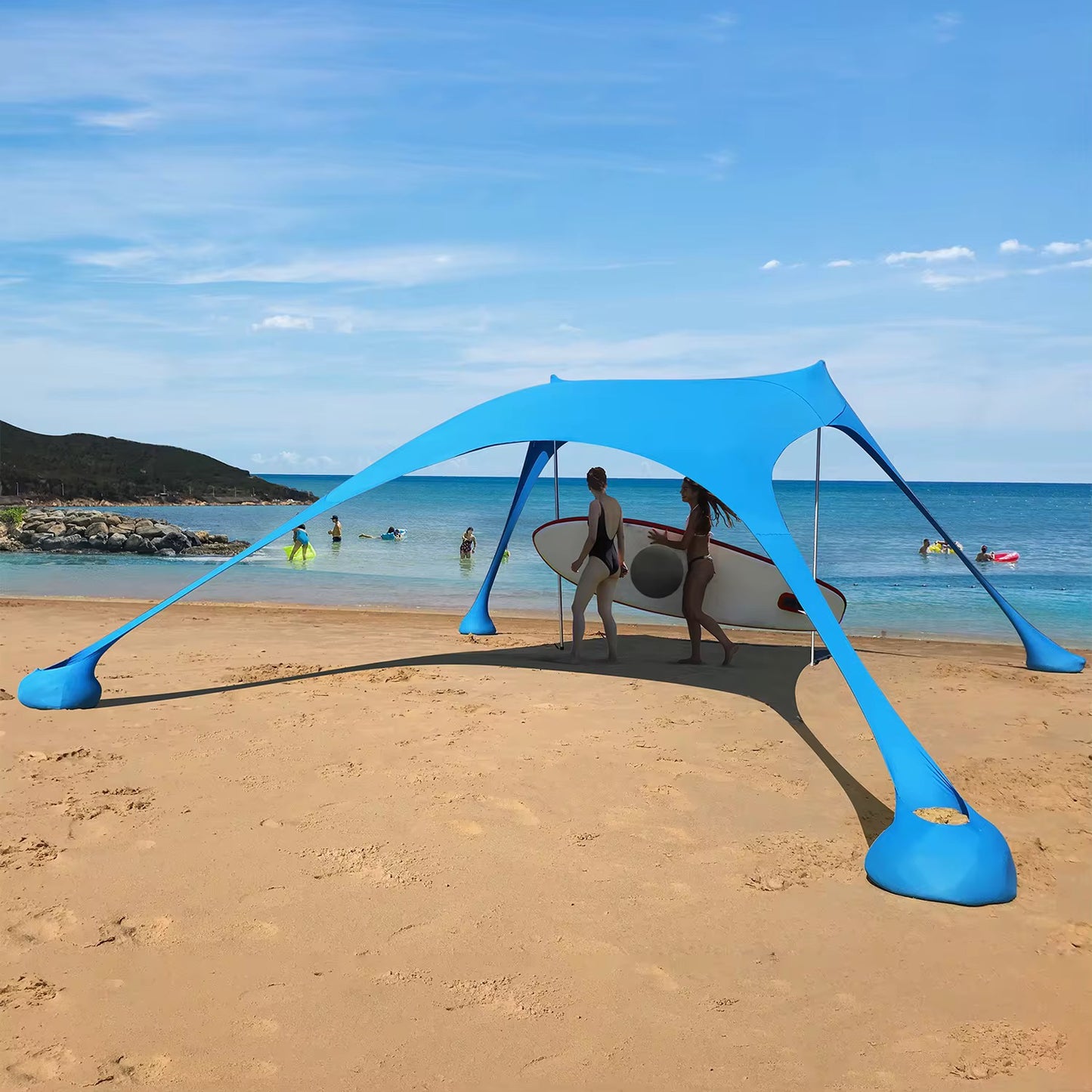 Ombrellone gazebo da spiaggia e campeggio portatile